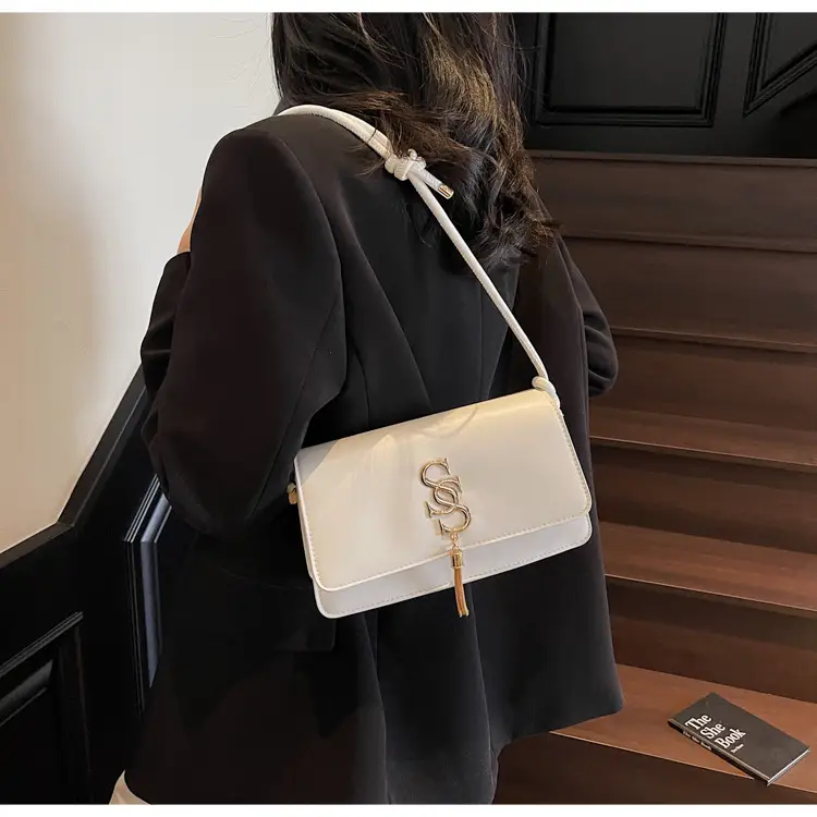 Women's Mint Green Shoulder Bag with Gold Logo — feature 21