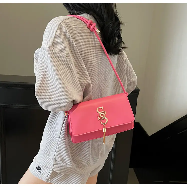 Women's Mint Green Shoulder Bag with Gold Logo — feature 27