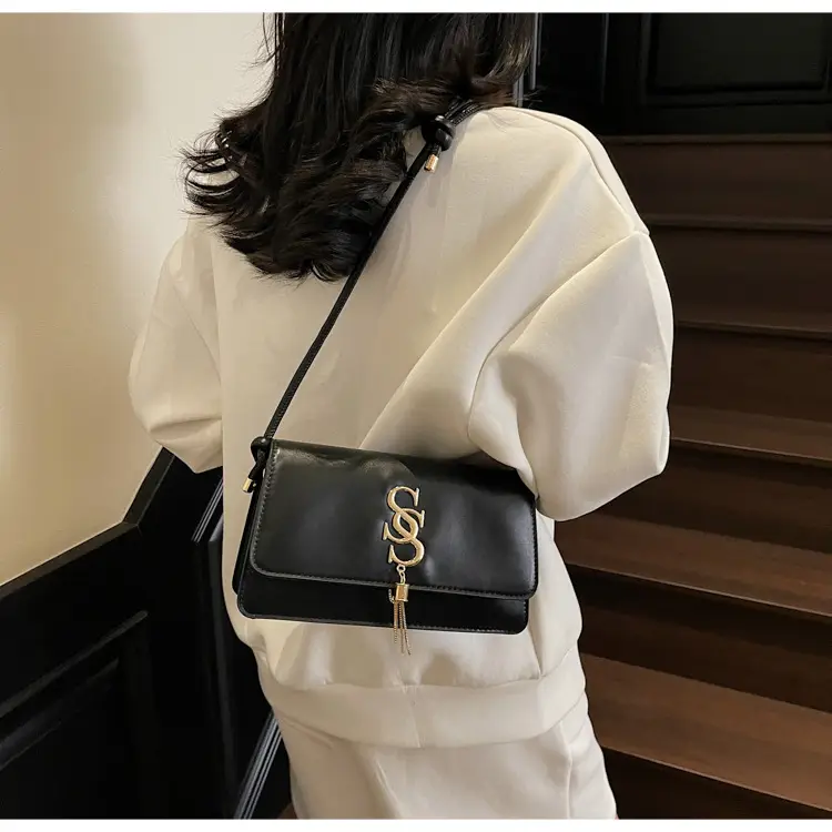 Women's Mint Green Shoulder Bag with Gold Logo — feature 36