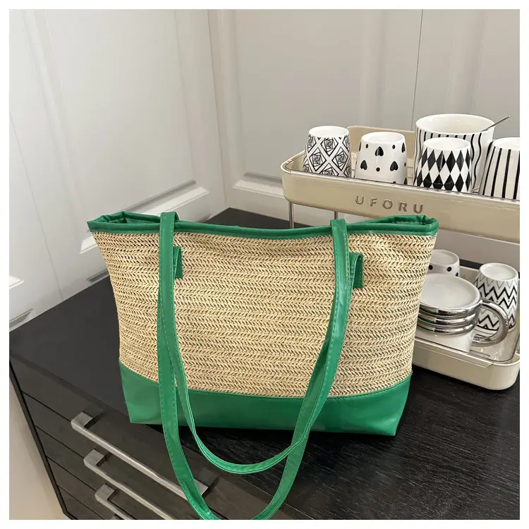 Women Straw Hand Tote Bag Black Large Capacity 2025 — feature 39