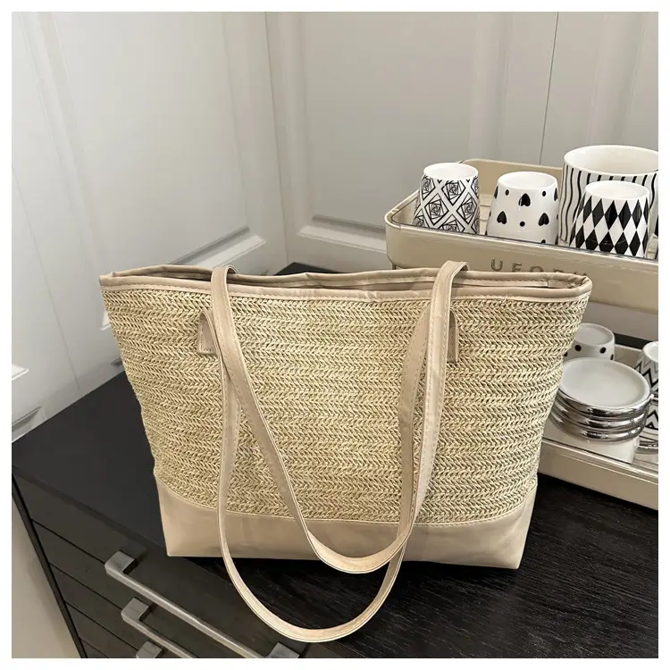 Women Straw Hand Tote Bag Black Large Capacity 2025 — feature 41