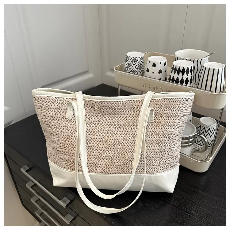 Women Straw Hand Tote Bag Black Large Capacity 2025 — feature 43