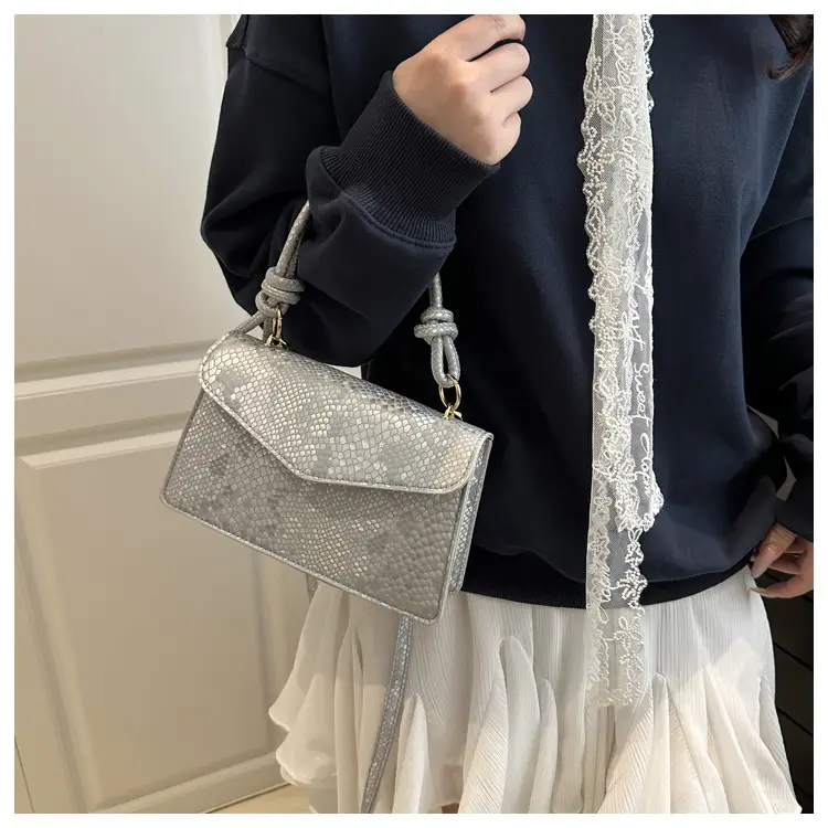 Pink Snake Pattern Crossbody Bag for Women — feature 12