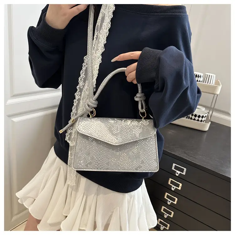 Pink Snake Pattern Crossbody Bag for Women — feature 13