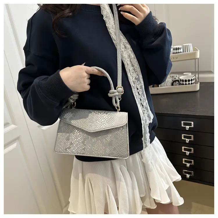 Pink Snake Pattern Crossbody Bag for Women — feature 14