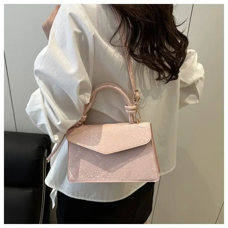 Pink Snake Pattern Crossbody Bag for Women — feature 16