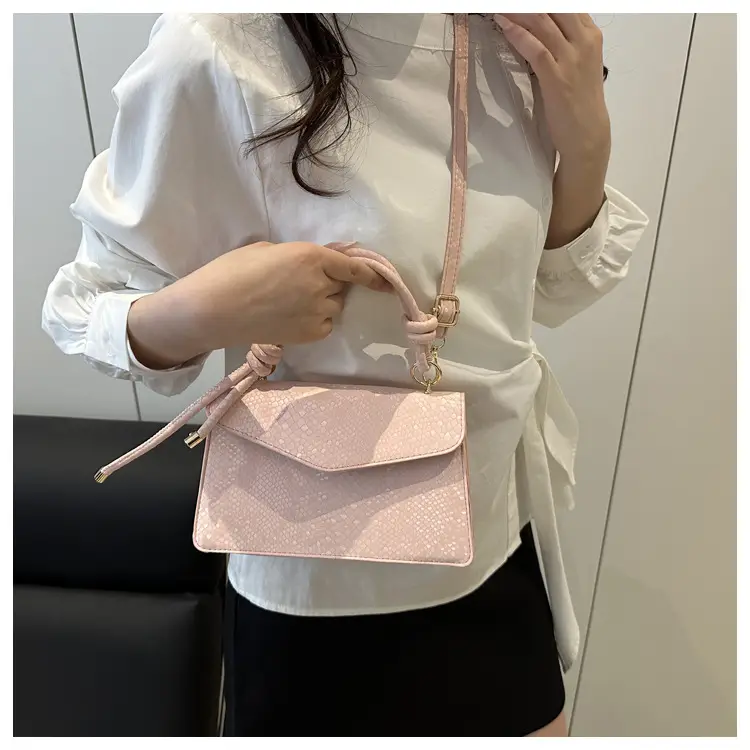 Pink Snake Pattern Crossbody Bag for Women — feature 17