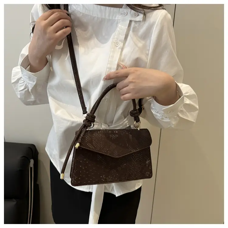Pink Snake Pattern Crossbody Bag for Women — feature 18