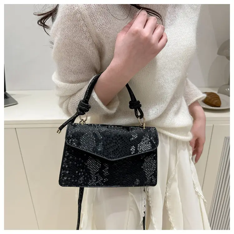 Pink Snake Pattern Crossbody Bag for Women — feature 21