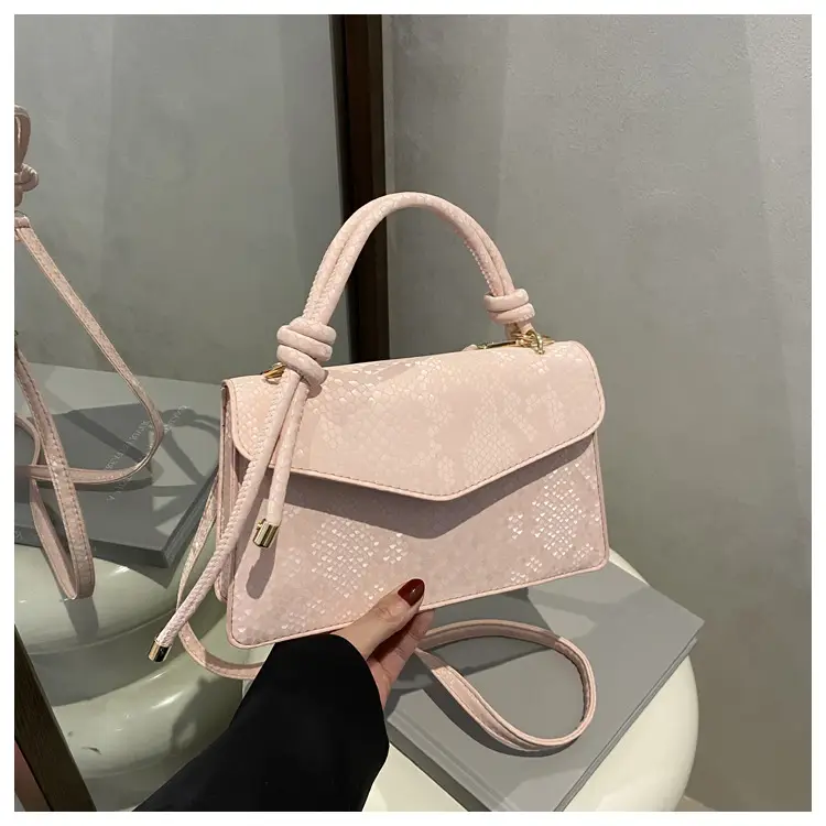 Pink Snake Pattern Crossbody Bag for Women — feature 24