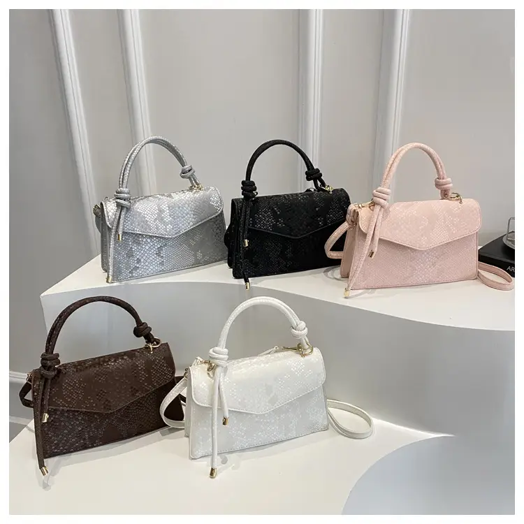 Pink Snake Pattern Crossbody Bag for Women — feature 29