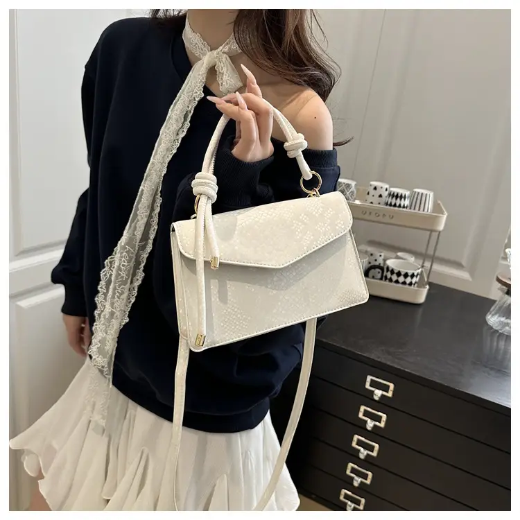 Pink Snake Pattern Crossbody Bag for Women — feature 9