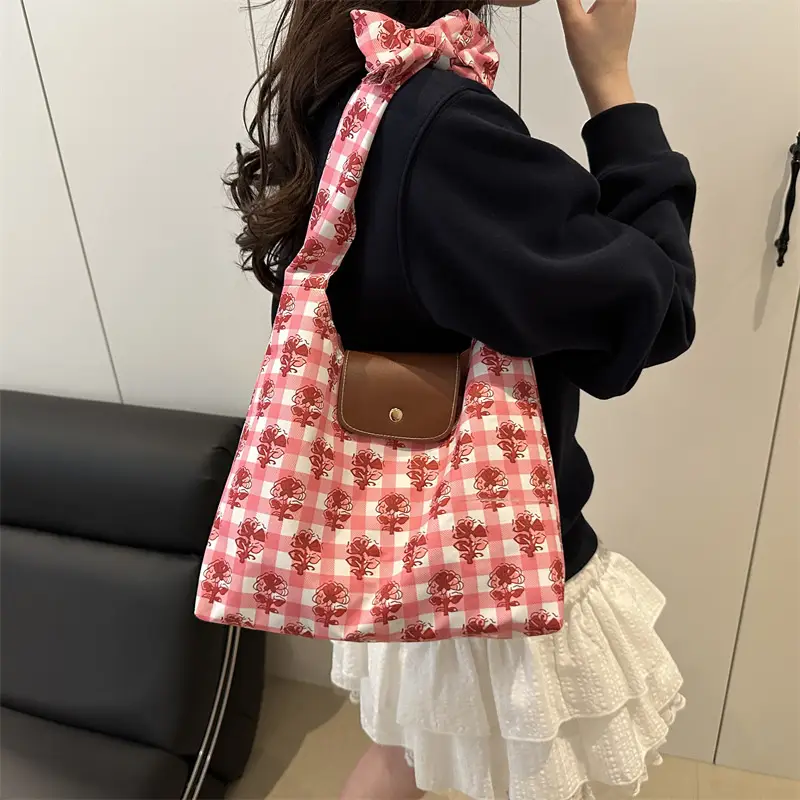 Mori Canvas Bag Women Pink Floral 2025 - Image 5