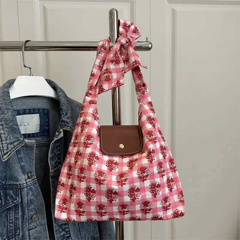 Mori Canvas Bag Women Pink Floral 2025 - Image 2