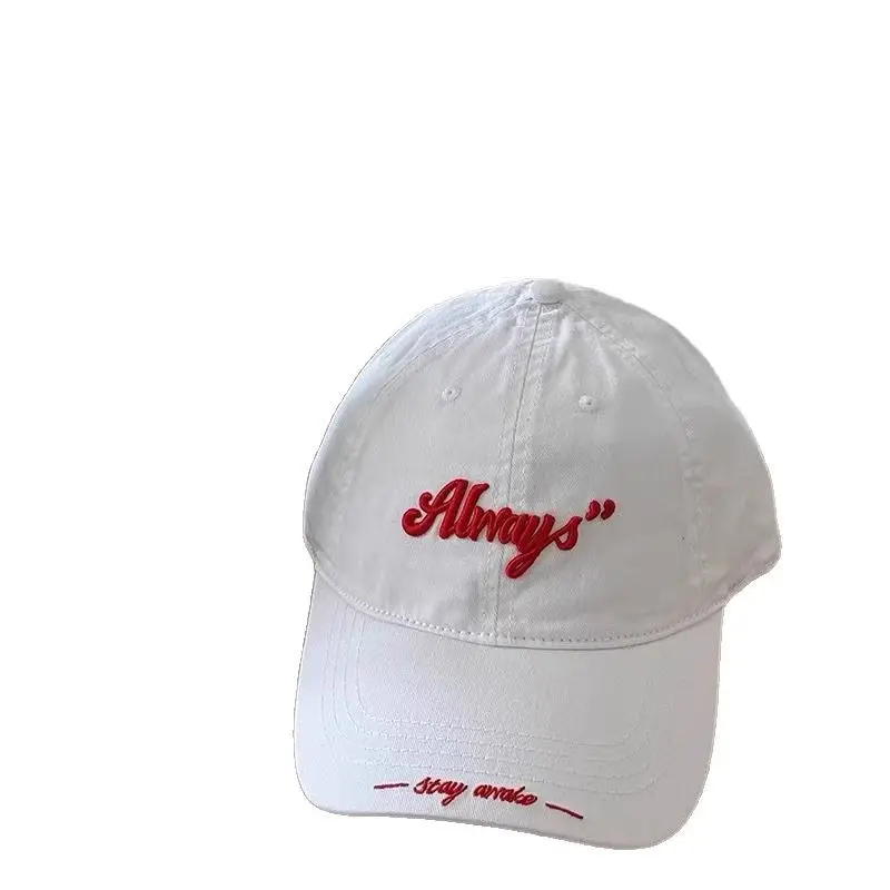Always Embroidered Baseball Cap White Unisex - Image 13