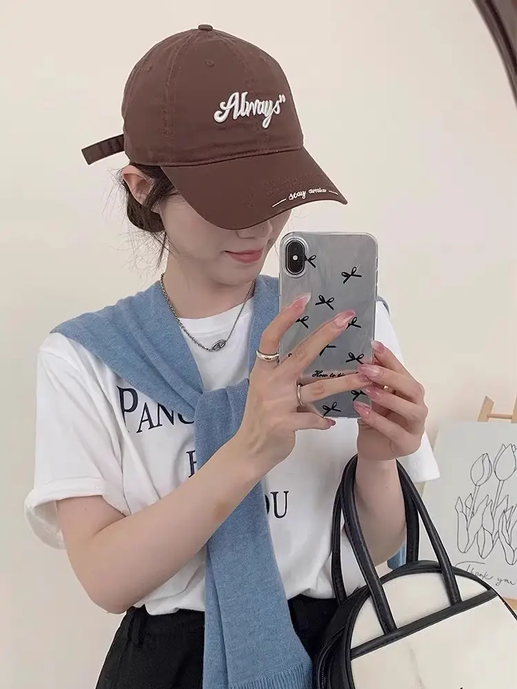 Always Embroidered Baseball Cap White Unisex — feature 3