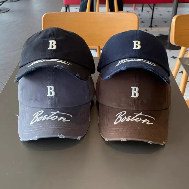 Women Boston Letter Peaked Cap Small Ins Style — feature 2