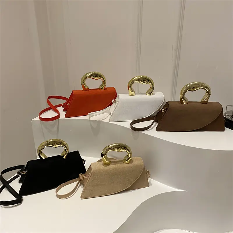 Women's Crossbody Bag Heart Design Beige Leather - Image 7