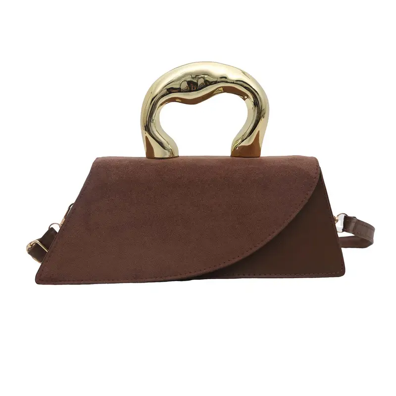 Women's Crossbody Bag Heart Design Beige Leather - Image 10