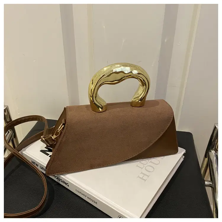 Women's Crossbody Bag Heart Design Beige Leather — feature 22