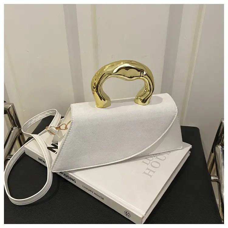 Women's Crossbody Bag Heart Design Beige Leather — feature 24