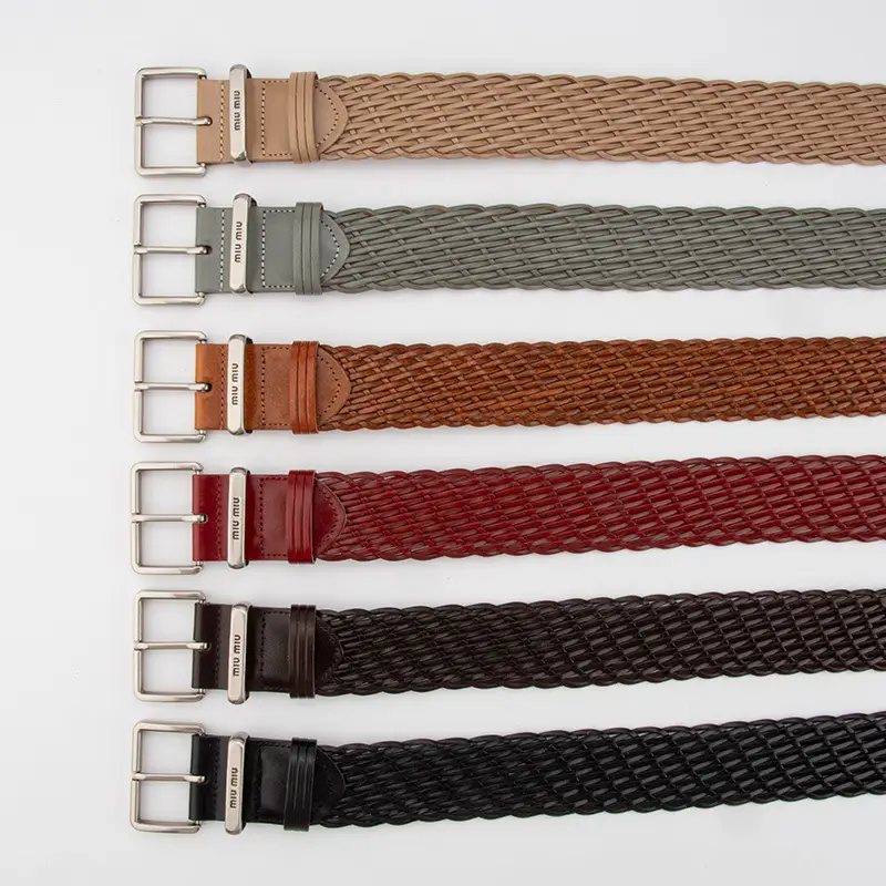 Women Cross-Brown Braided Belt for Women - Image 8
