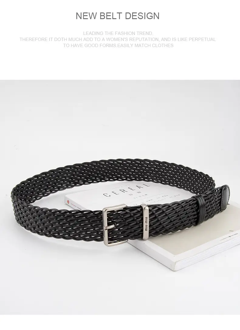 Women Cross-Brown Braided Belt for Women — feature 11