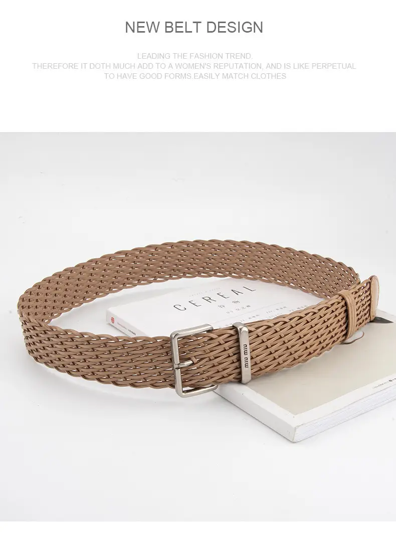 Women Cross-Brown Braided Belt for Women — feature 14