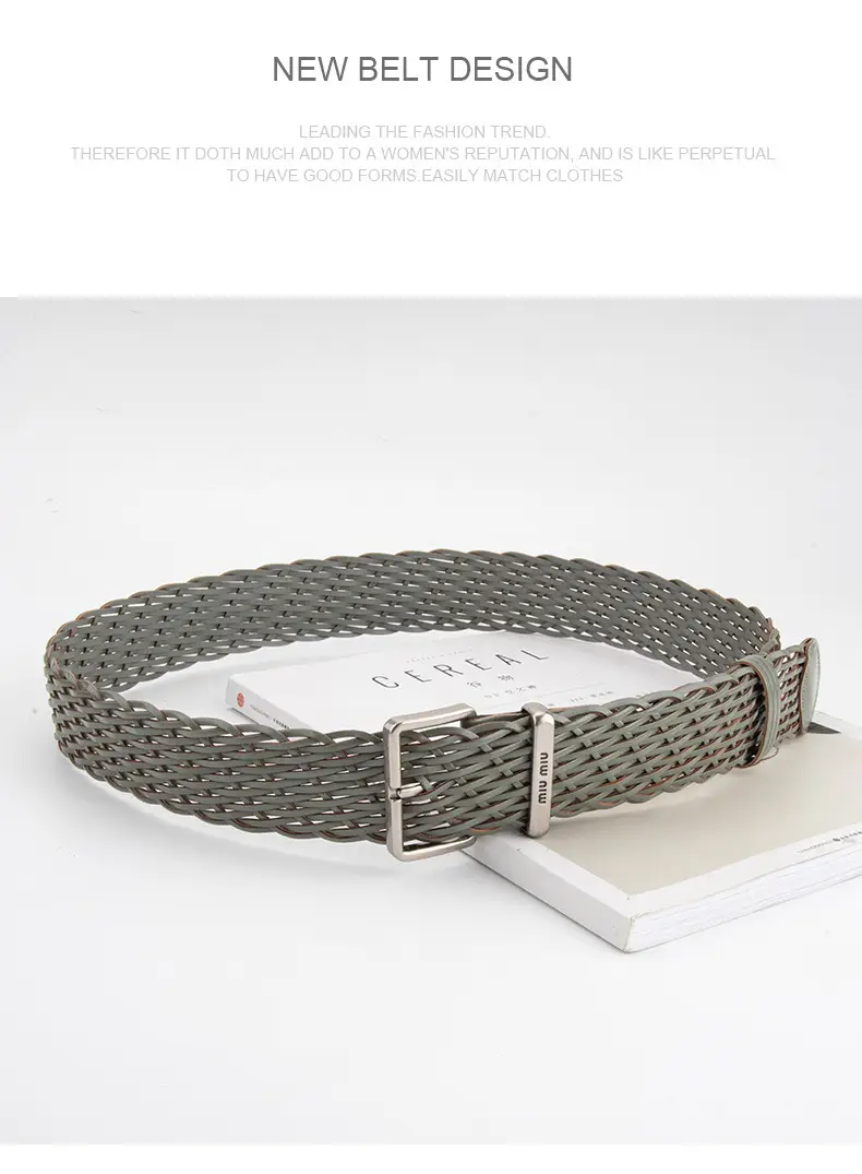 Women Cross-Brown Braided Belt for Women — feature 15