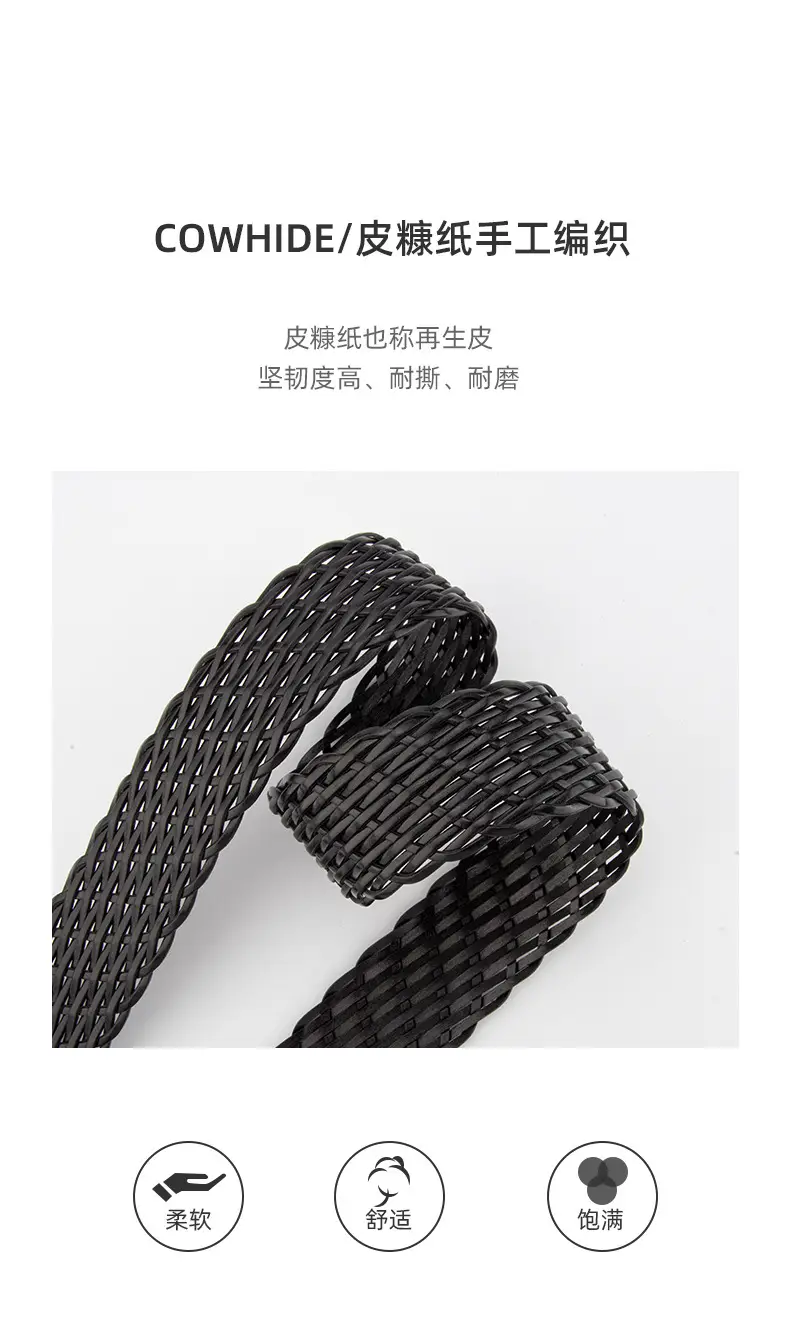 Women Cross-Brown Braided Belt for Women — feature 5