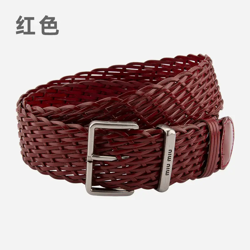 Women Cross-Brown Braided Belt for Women - Image 2