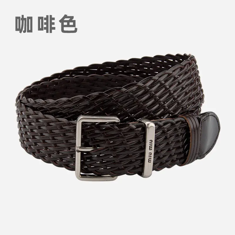 Women Cross-Brown Braided Belt for Women - Image 3