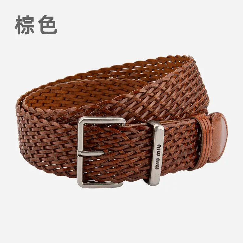 Women Cross-Brown Braided Belt for Women - Image 6