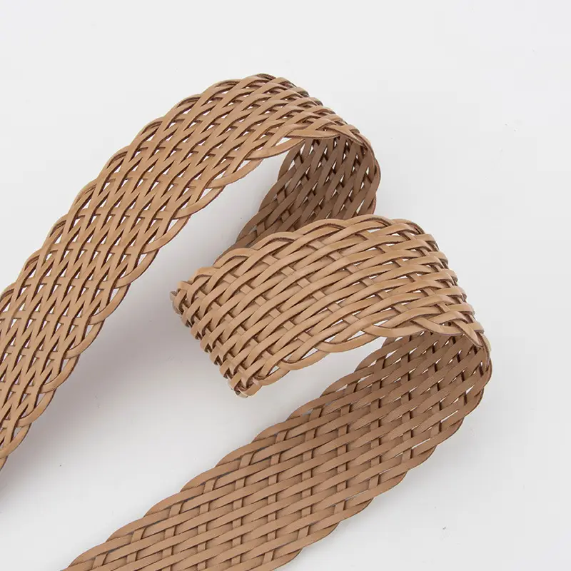 Vintage Korean Women's Handwoven Belt Brown Decorative Belt - Image 10