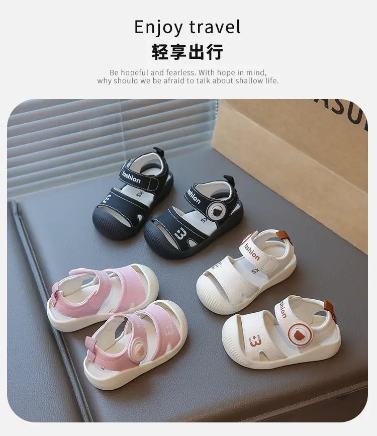 Baby Sandals for Girls 0-2 Years Non-Slip Soft Bottom — feature 1