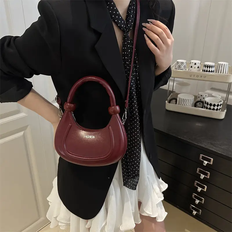 Women's Cream Crossbody Bag with Strap & Handle