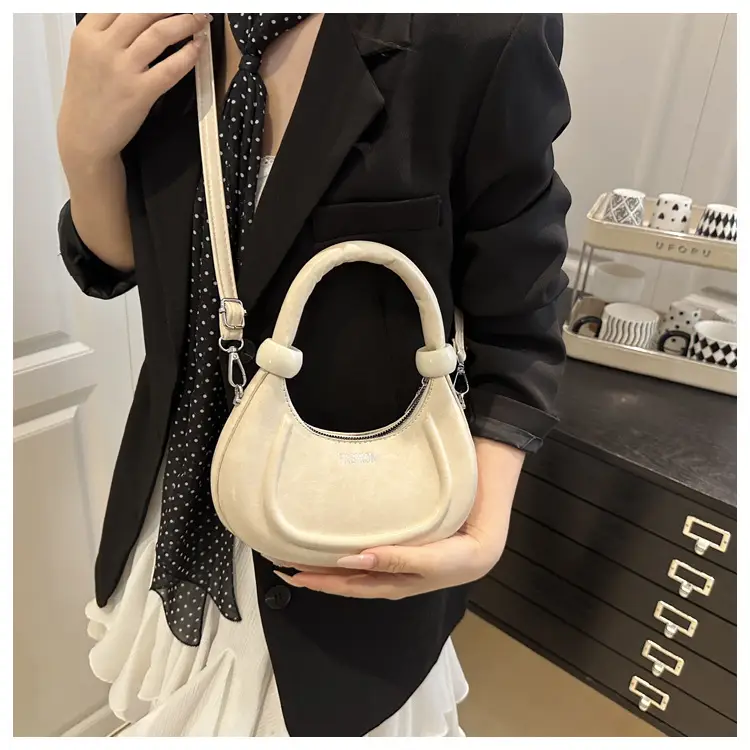 Women's Cream Crossbody Bag with Strap & Handle — feature 13