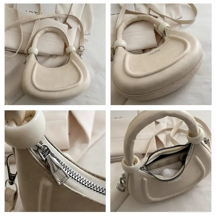 Women's Cream Crossbody Bag with Strap & Handle — feature 8