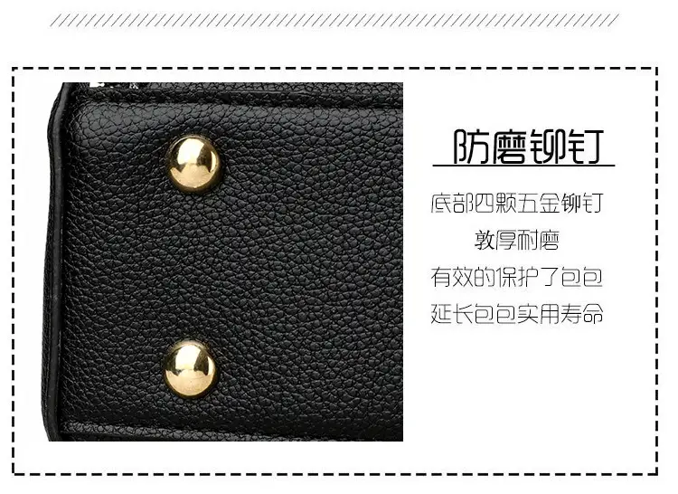 Black Crossbody Bag with Gold Clasp for Women — feature 10