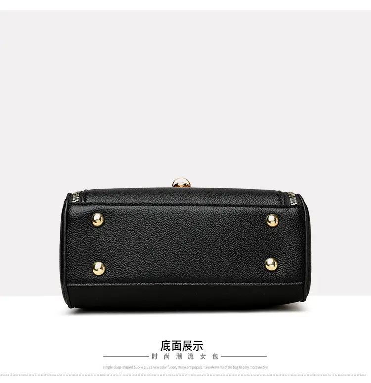 Black Crossbody Bag with Gold Clasp for Women — feature 23