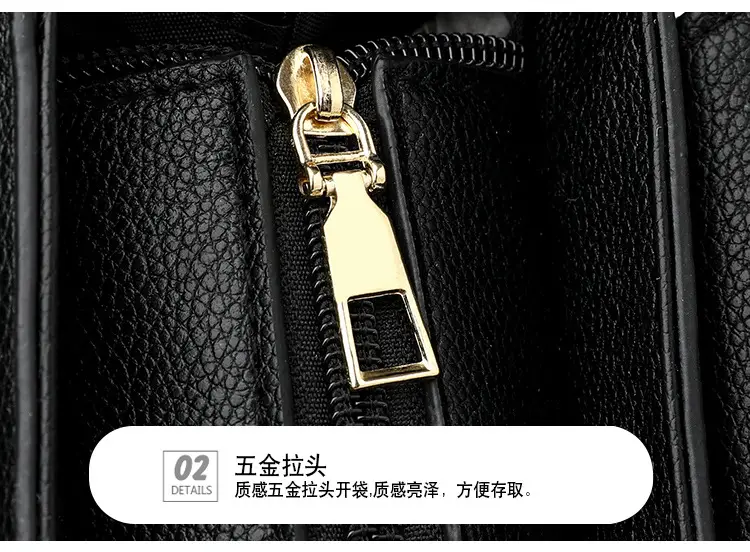 Black Crossbody Bag with Gold Clasp for Women — feature 27