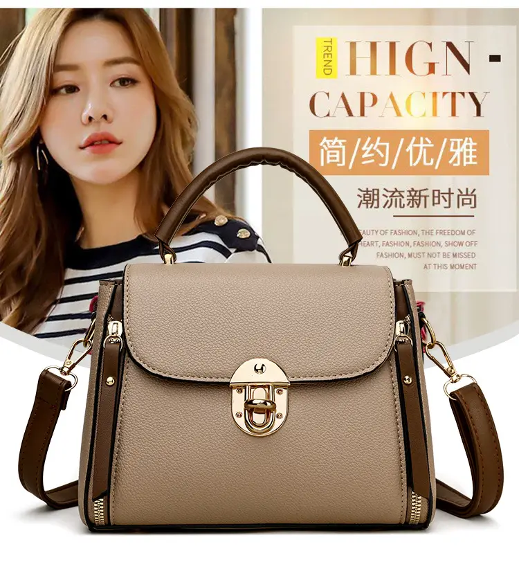Black Crossbody Bag with Gold Clasp for Women — feature 6