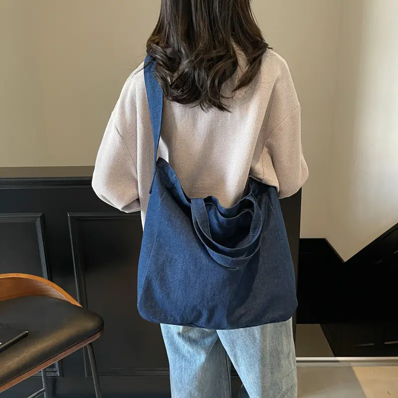 Blue Crossbody Shoulder Bag Large Capacity Spring Summer - Image 9