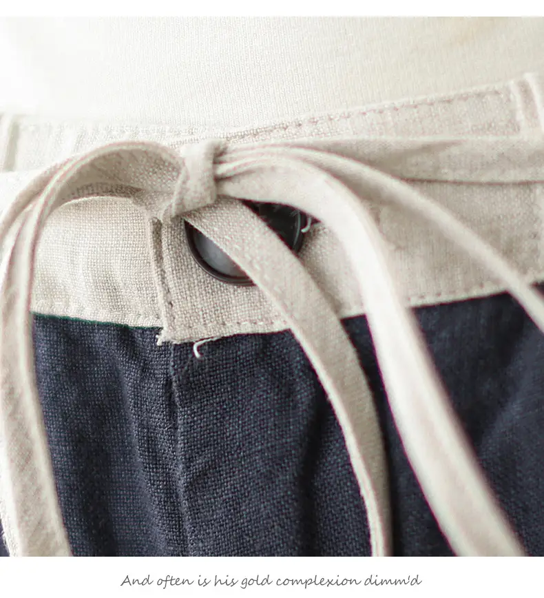 2025 Spring Summer High Waist Loose Draping Pants Cotton Linen — feature 26