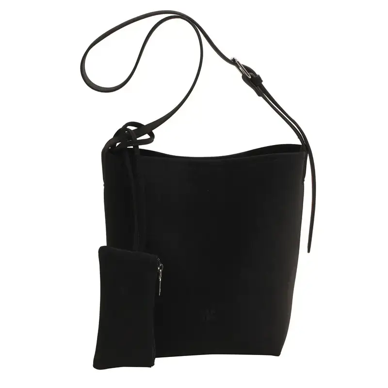 Korean Style Cream Bucket Bag 2025 Spring Summer