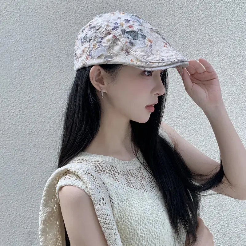 Spring Korean Style Vintage Washed Denim Forward Cap Women — feature 11
