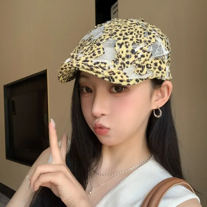 Spring Korean Style Vintage Washed Denim Forward Cap Women — feature 12