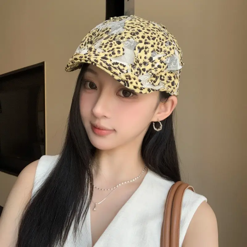 Spring Korean Style Vintage Washed Denim Forward Cap Women