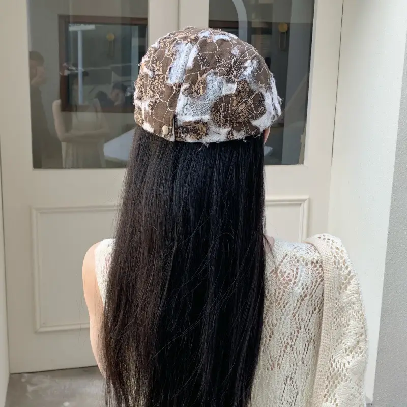 Spring Korean Style Vintage Washed Denim Forward Cap Women