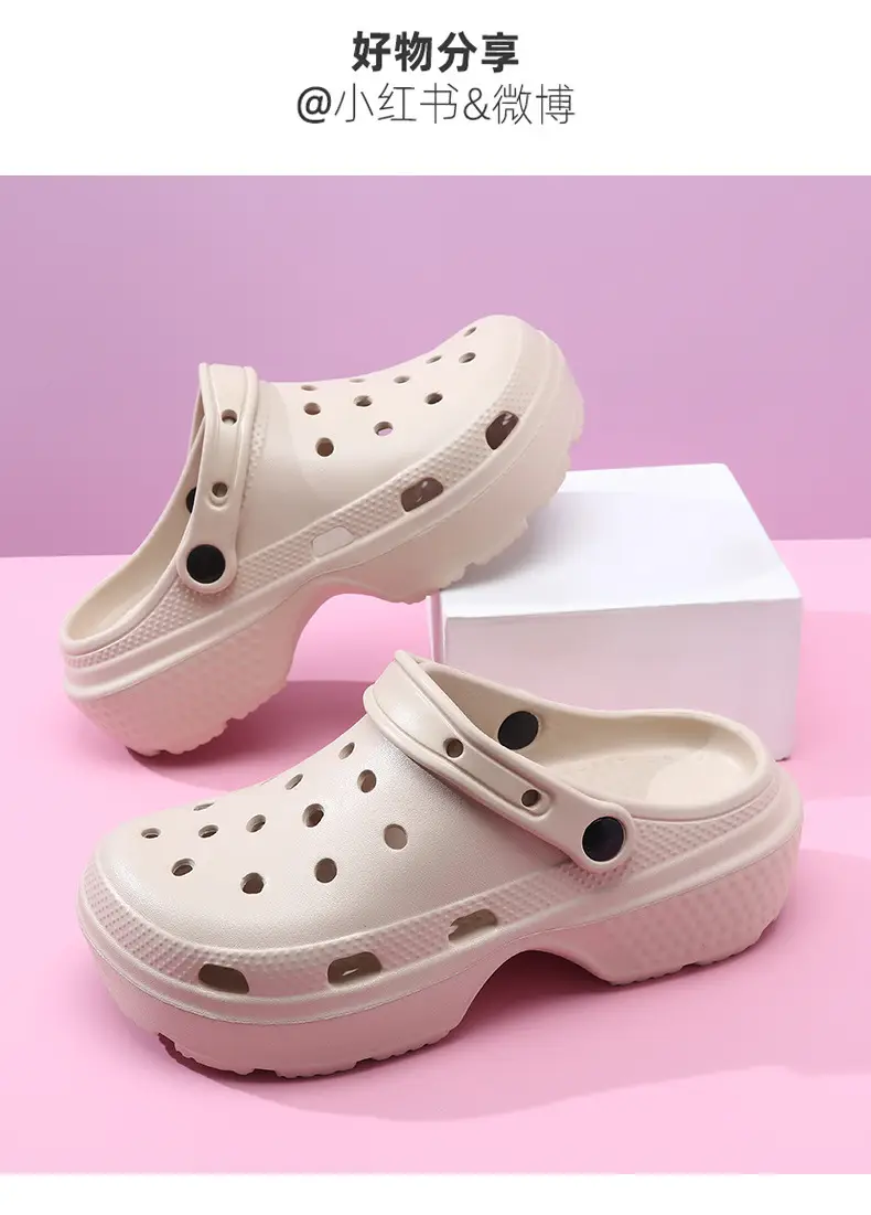 2025 New Summer Outfit Casual Cloud Cave Shoes Women's Thick Sole Increased Beach Shoes Baotou Sandals — feature 19